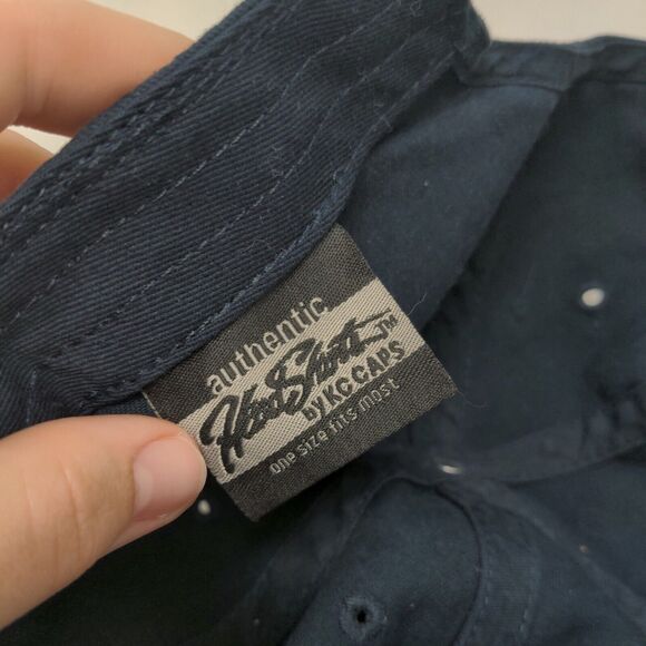 1 0F US Slideback Hat Blue OSFM Adjustable Embroidered Vented Holes KC Caps - Picture 7 of 8